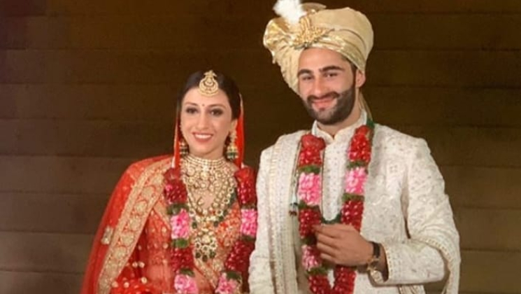 Newlyweds Armaan Jain And Anissa Malhotra S First Picture Post Marriage Is Out Bollywood Bubble Shahrukh khan protecting wife gauri khan from falling at armaan jain wedding reception. newlyweds armaan jain and anissa