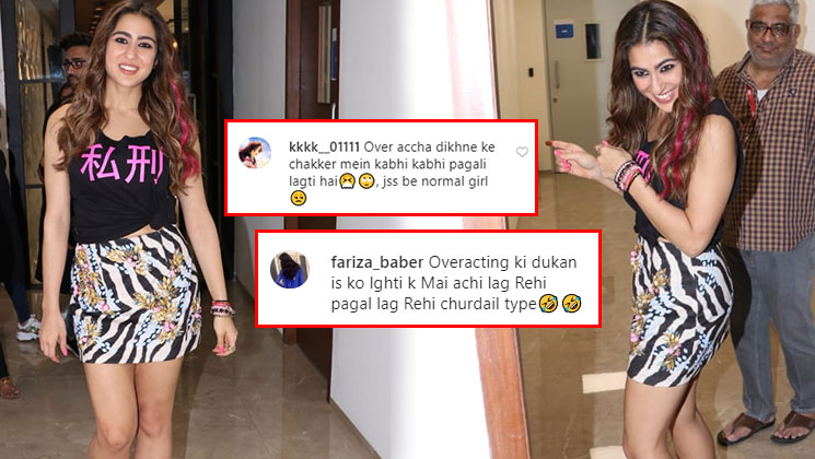 Sara Ali Khan overacting trolled