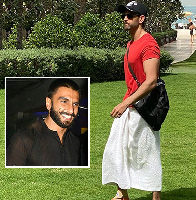 Ranveer Singh's epic reaction to Hrithik Roshan's towel look will have you ROFL