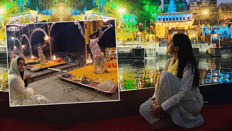 Sara Ali Khan Ganga ghat pics