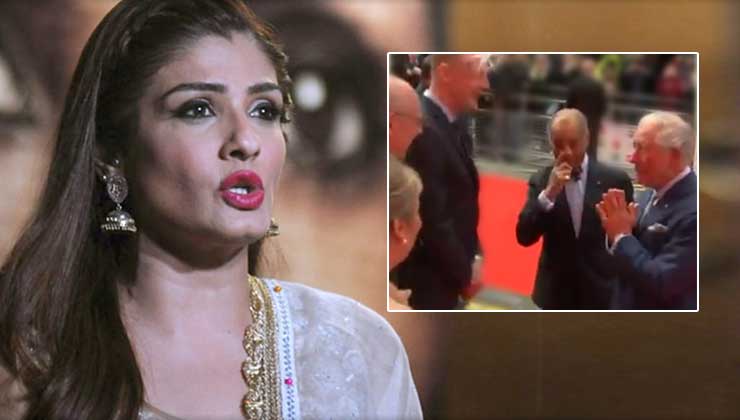 raveena tandon prince charles namaste