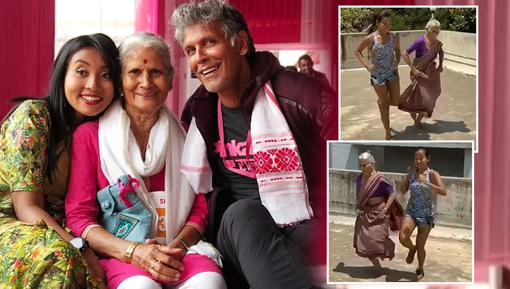 milind soman ankita konwar mother workout