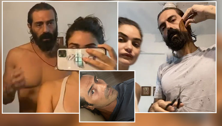 Arjun Rampal shaves beard Gabriella Demetriades
