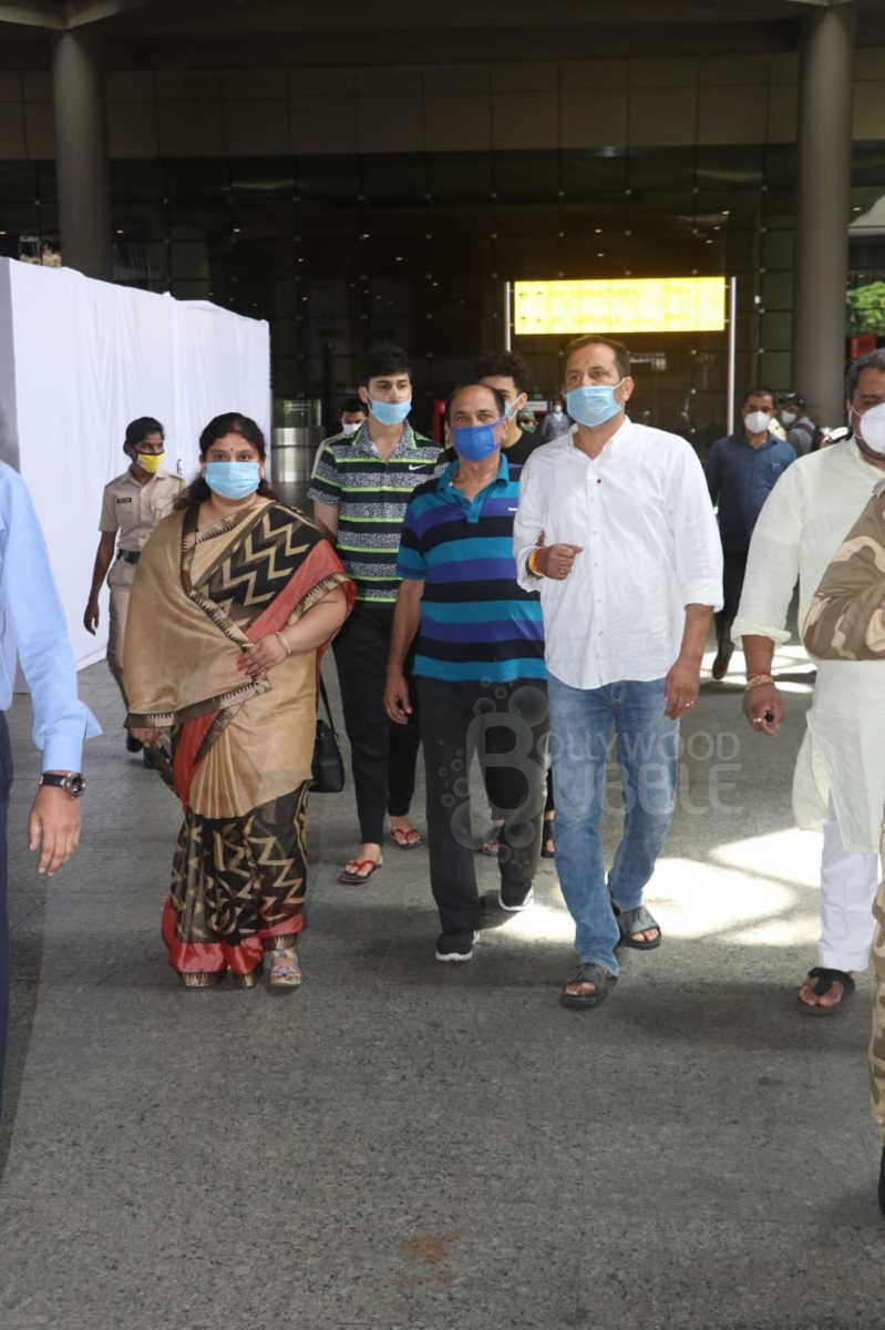 Sushant's father's at the airport
