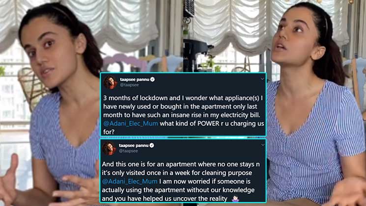 Taapsee Pannu electricity bills