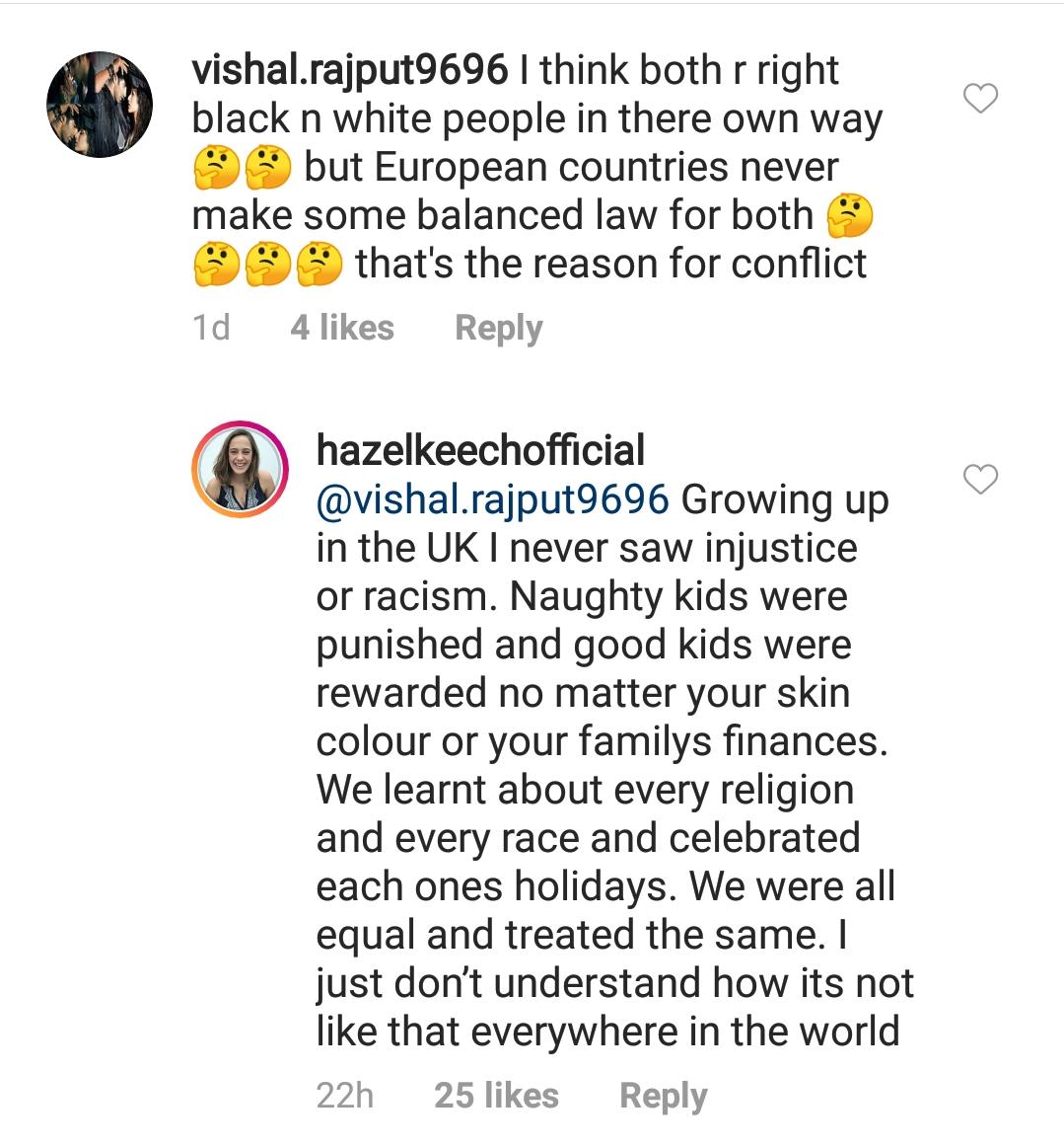 Hazel Keech Slam Troll Racism