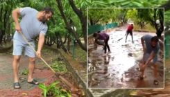 Salman Khan brooms his Panvel farmhouse after cyclone Nisarga ravages the premises
