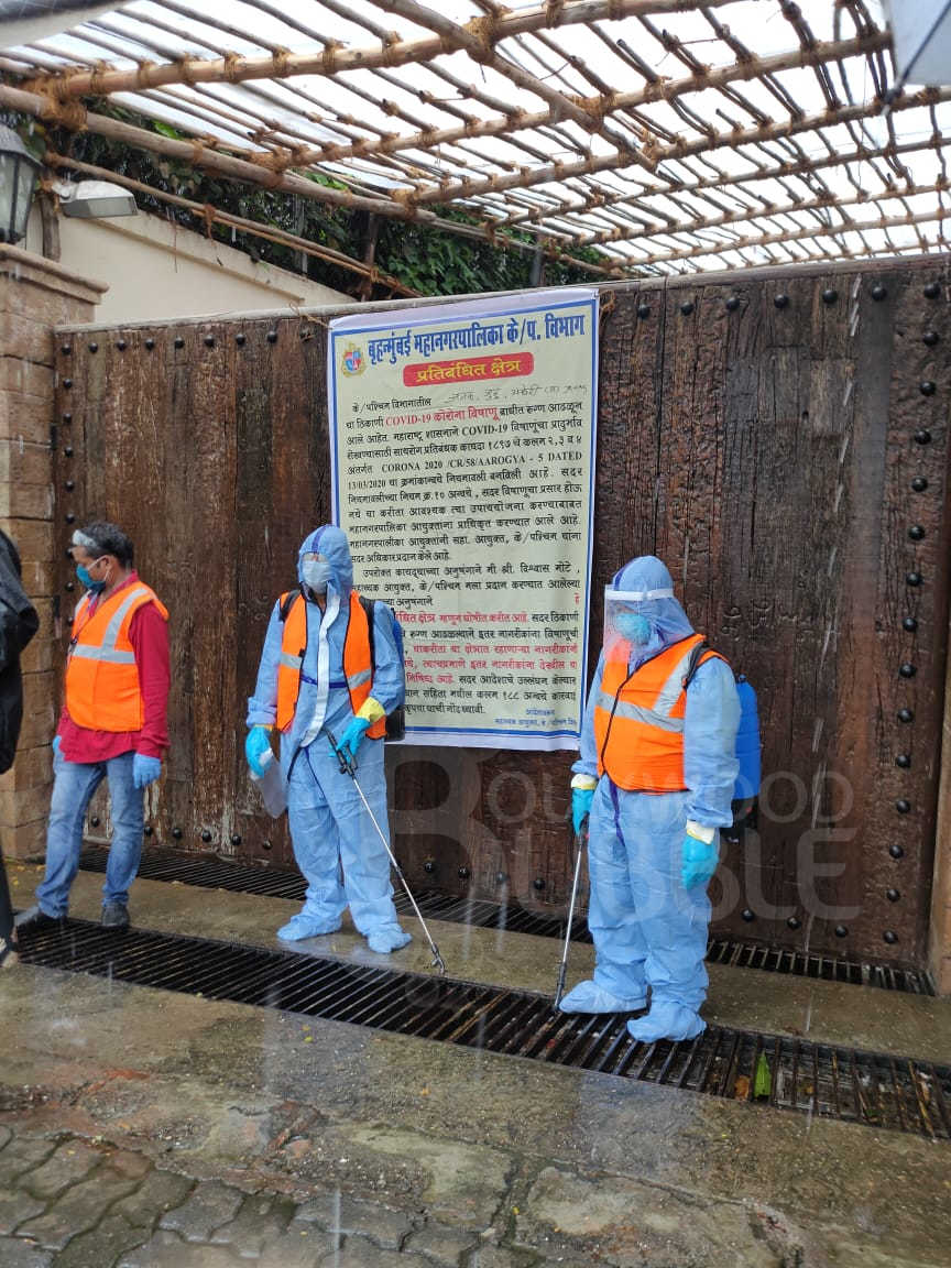 Amitabh Bachchan's bungalow being sanitized