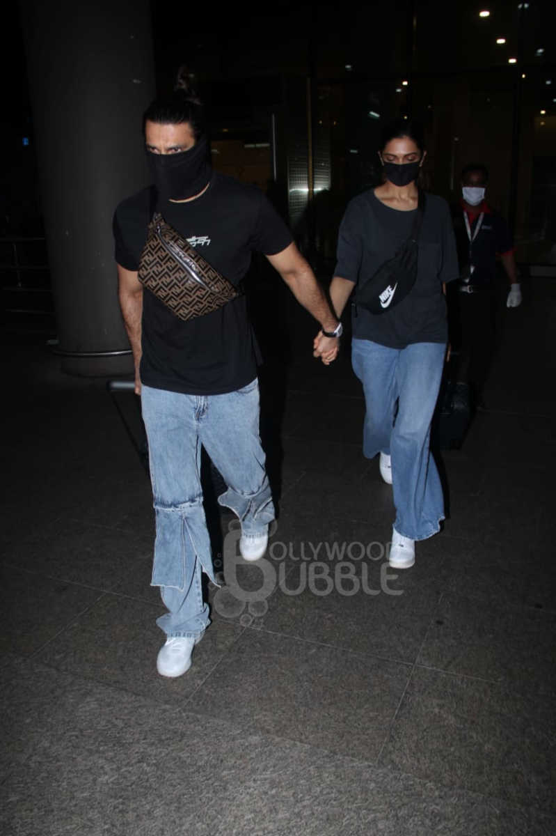 Ranveer Singh deepika padukone airport bengaluru