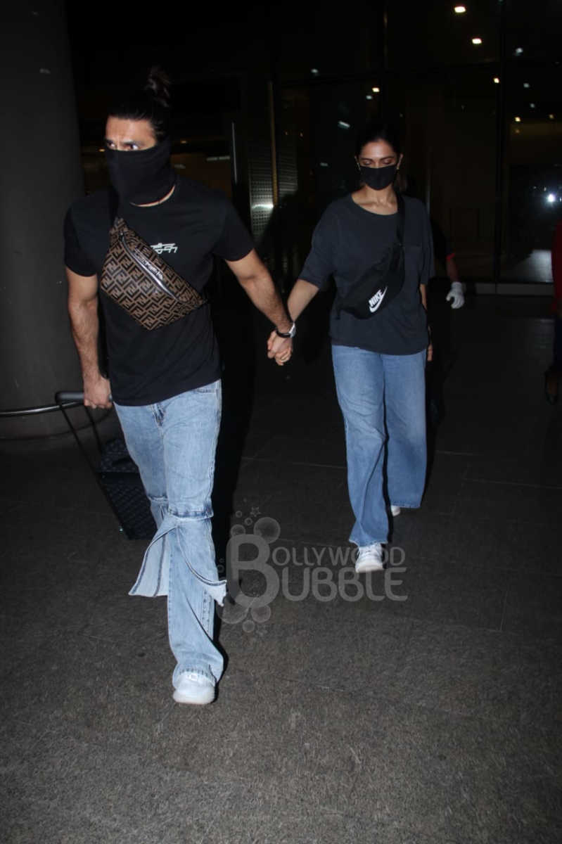 Ranveer Singh deepika padukone airport bengaluru