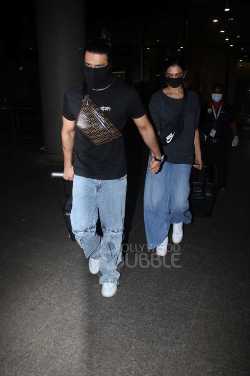 Ranveer Singh deepika padukone airport bengaluru