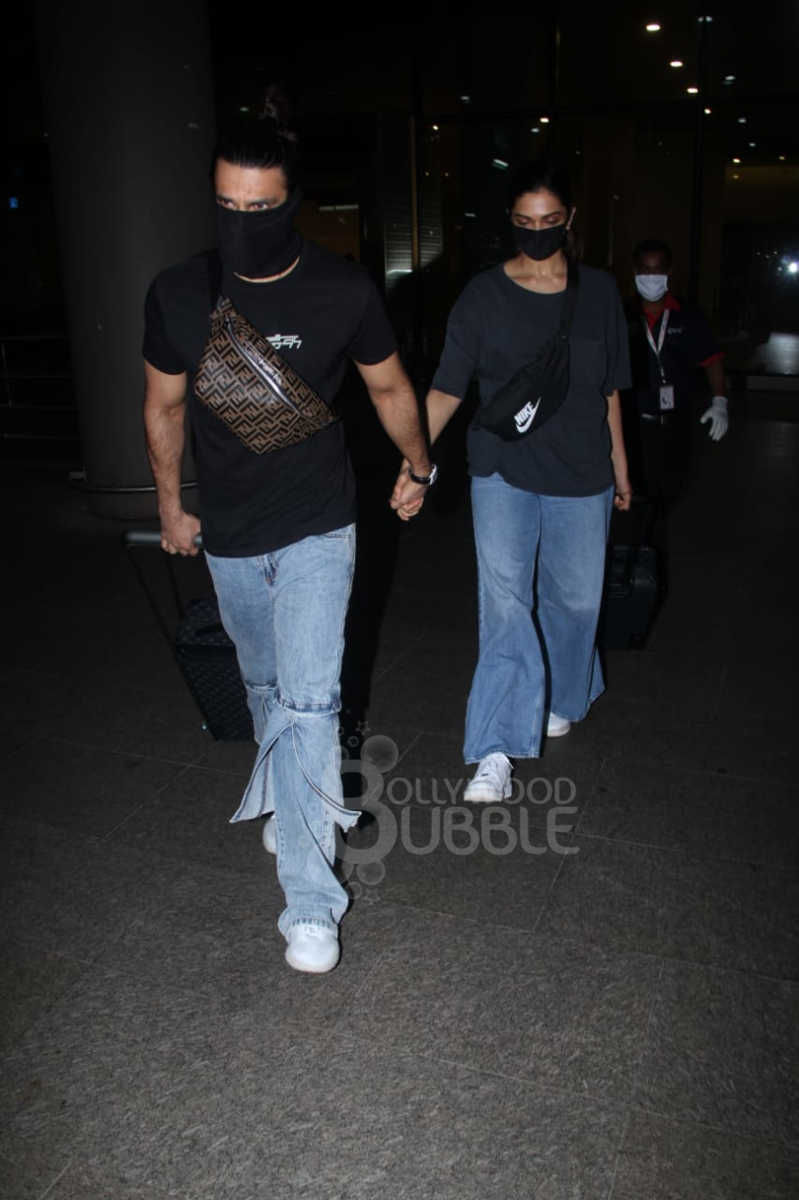 Ranveer Singh deepika padukone airport bengaluru