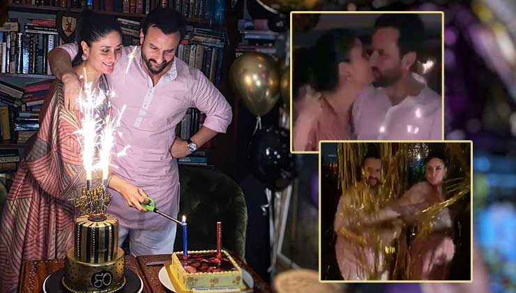 Kareena Kapoor baby bump Saif 50 birthday