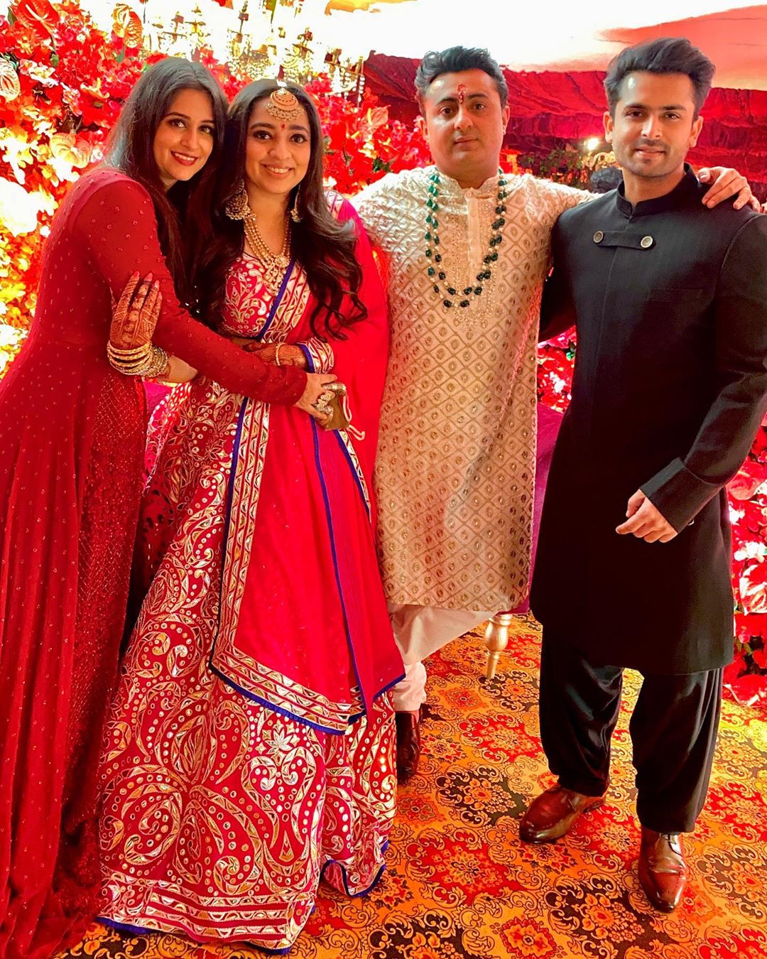 Shoaib Ibrahim and Dipika Kakar with the newly engaged couple