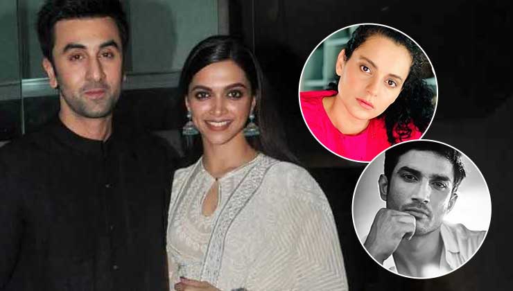 Sushant Singh Rajput Rhea Chakraborty Kangana Ranaut Deepika Padukone Ranbir Kapoor
