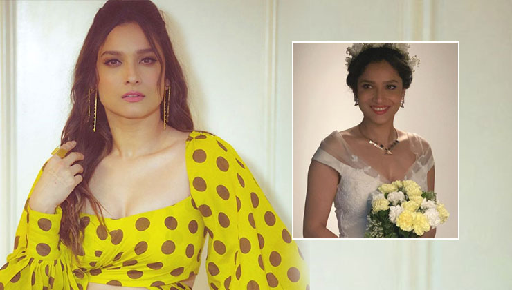 Ankita Lokhande white wedding bridal look