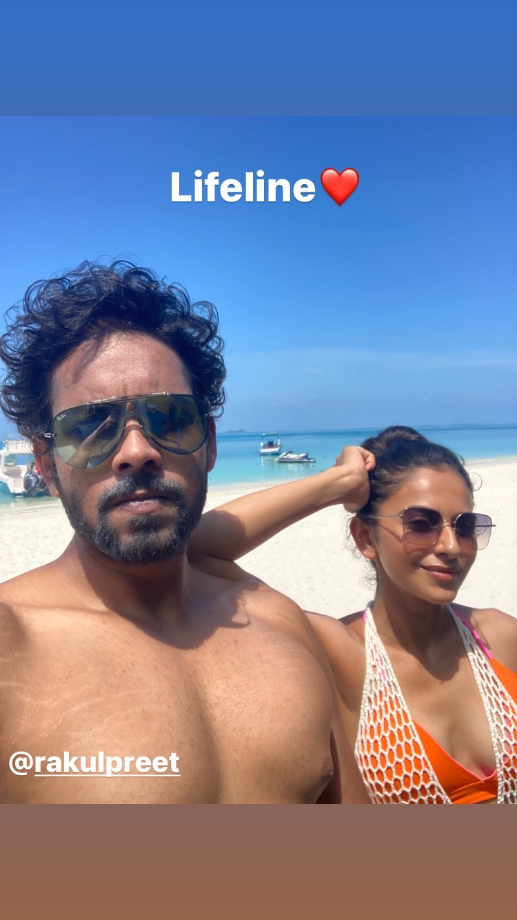 Rakul with brother Amanpreet