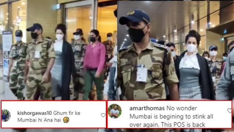 Kangana Ranaut trolled mumbai airport