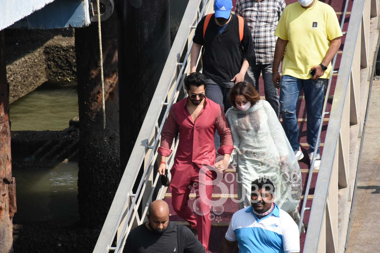 Varun Dhawan and Natasha Dalal back from Alibaug