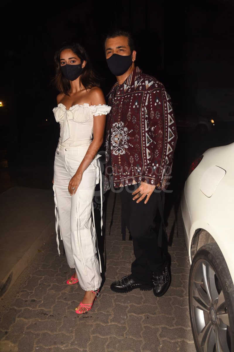 Ananya Panday and Karan Johar