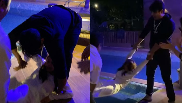 Sidharth Shukla, Shehnaaz Gill birthday party, swimming pool