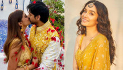 Priyaank Sharma and Shaza Morani share a kiss; Shraddha Kapoor pens a sweet note for the newlyweds