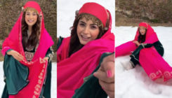 Shehnaaz Gill loses her balance as she twirls on snow and her fall will make you sing 'Ring Around the Rosie'