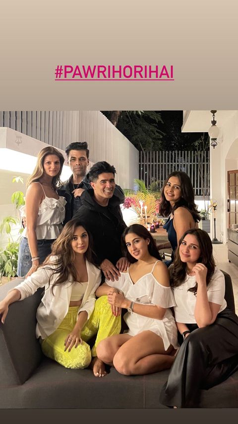 Karan Johar, Sara Ali Khan, Kiara Advani, Parineeti Chopra, Manish Malhotra