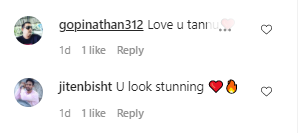 fans comments on tanushree's video
