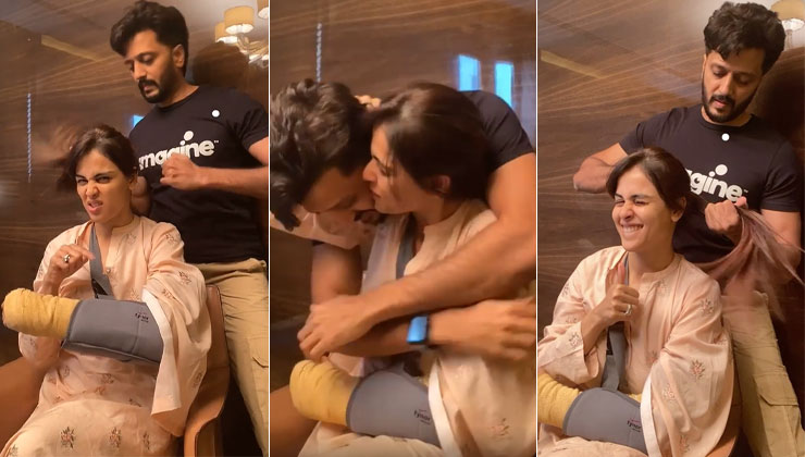 Riteish Deshmukh styling his wife Genelia D'Souza's hair is pure husband  goals