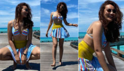 Surbhi Jyoti raises the temperature in blue bikini as she holidays in Maldives; Check out her sizzling PICS
