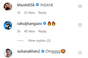 Comments on Shanaya's pictures