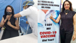 Hema Malini receives first dose of Covid-19 vaccine in Mumbai; view pics