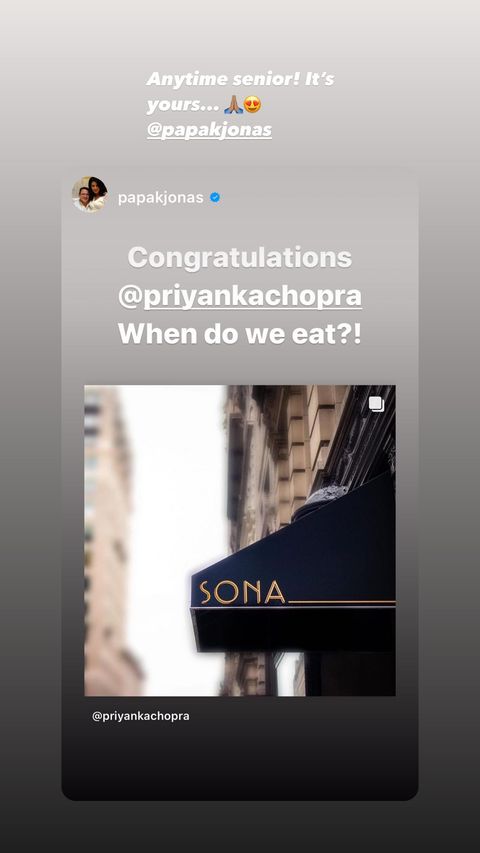 Priyanka Chopra restaurant, Priyanka Chopra