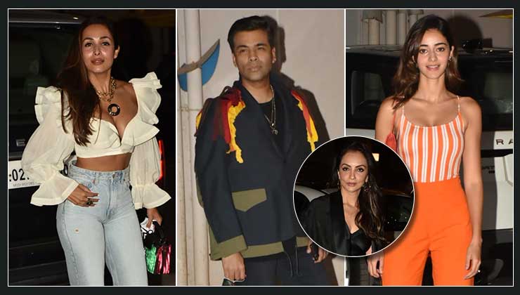Ananya Panday, Bhavna Panday,Malaika Arora, Karan Johar, Shanaya Kapoor, Manish Malhotra, Neelam Kothari, Maheep Kapoor, Seema Khan, Arhaan Khan