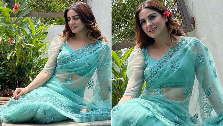 Kundali Bhagya star Shraddha Arya exudes 'desi Cinderella' vibes in a blue saree as she chills in Goa; See PICS | Bollywood Bubble