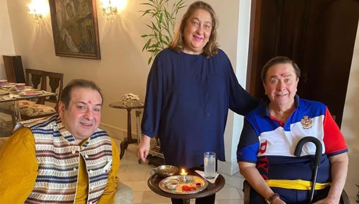 Randhir Kapoor, Rajiv Kapoor, Rishi Kapoor, Rima Jain