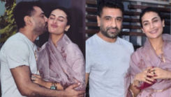 Eijaz Khan KISSES ladylove Pavitra Punia as she celebrates her birthday with paps; Here's what he gifted her