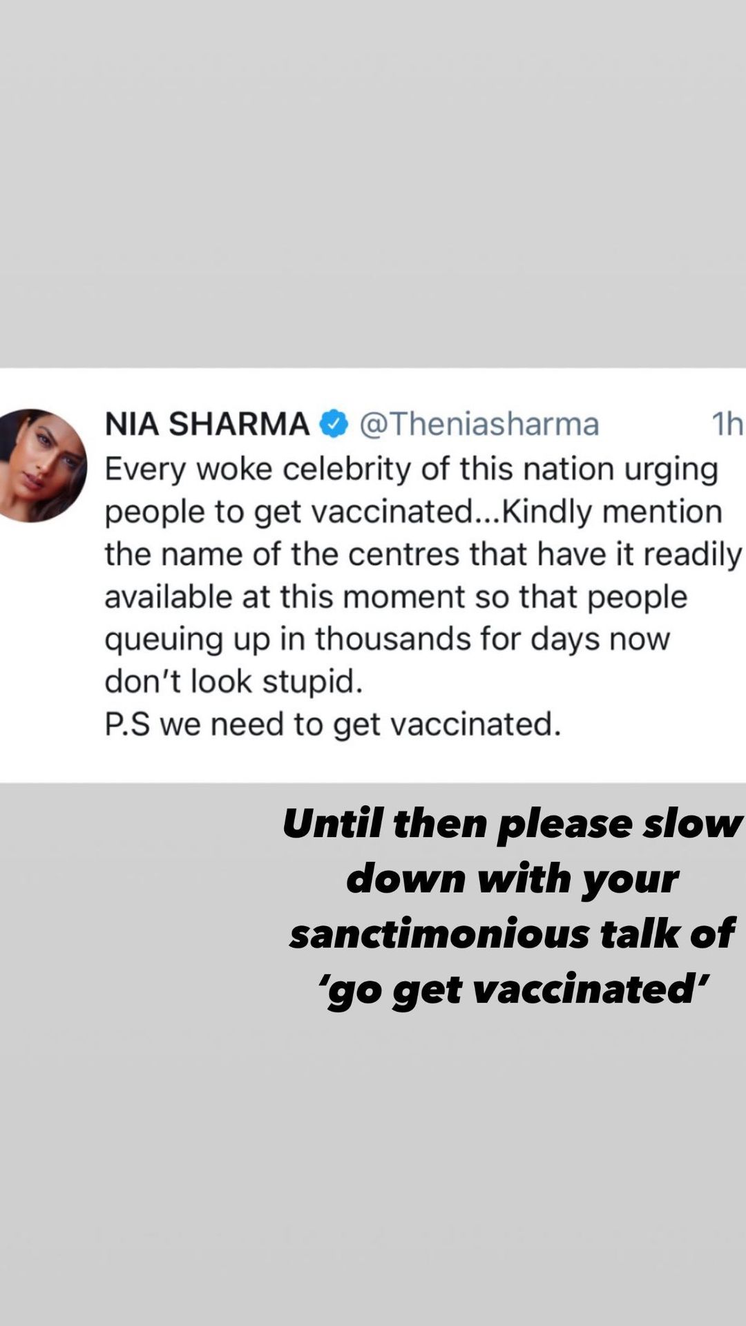 Nia Sharma, Covid-19