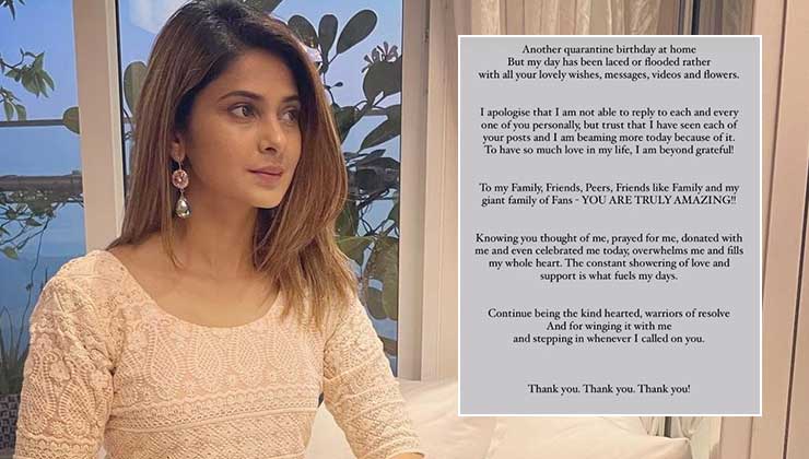 Jennifer Winget thanks fans for birthday wishes