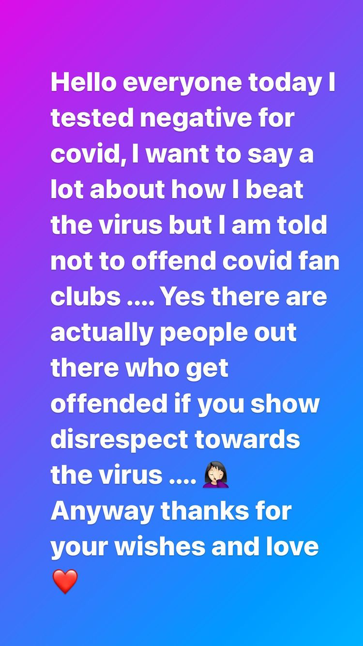 kangana ranaut covid negative 