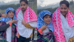 Hina Khan, Shaheer Sheikh FREEZE in low temperatures during Baarish Ban Jaana shoot in Kashmir; Watch BTS video