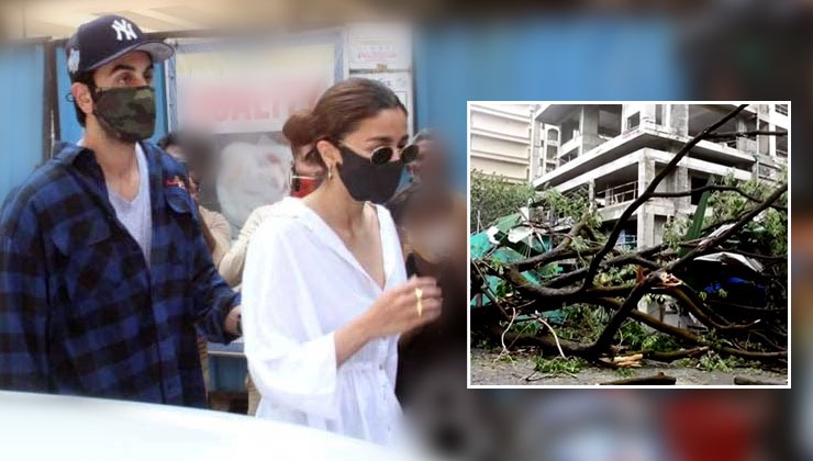 Cyclone Tauktae causes damage outside Ranbir Kapoor and Alia Bhatt's under construction house; watch