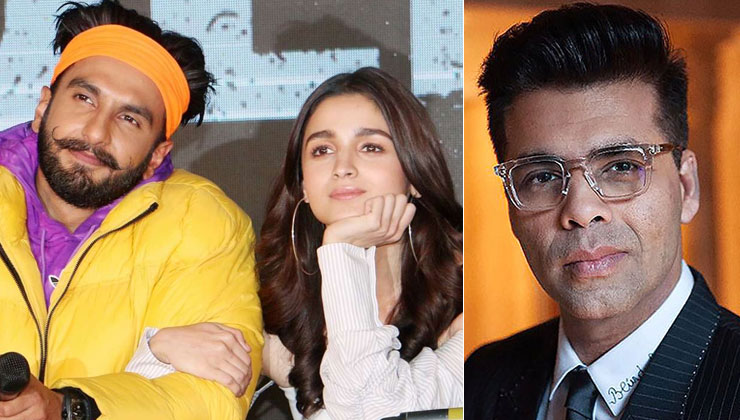 karan johar, alia bhatt, ranveer singh