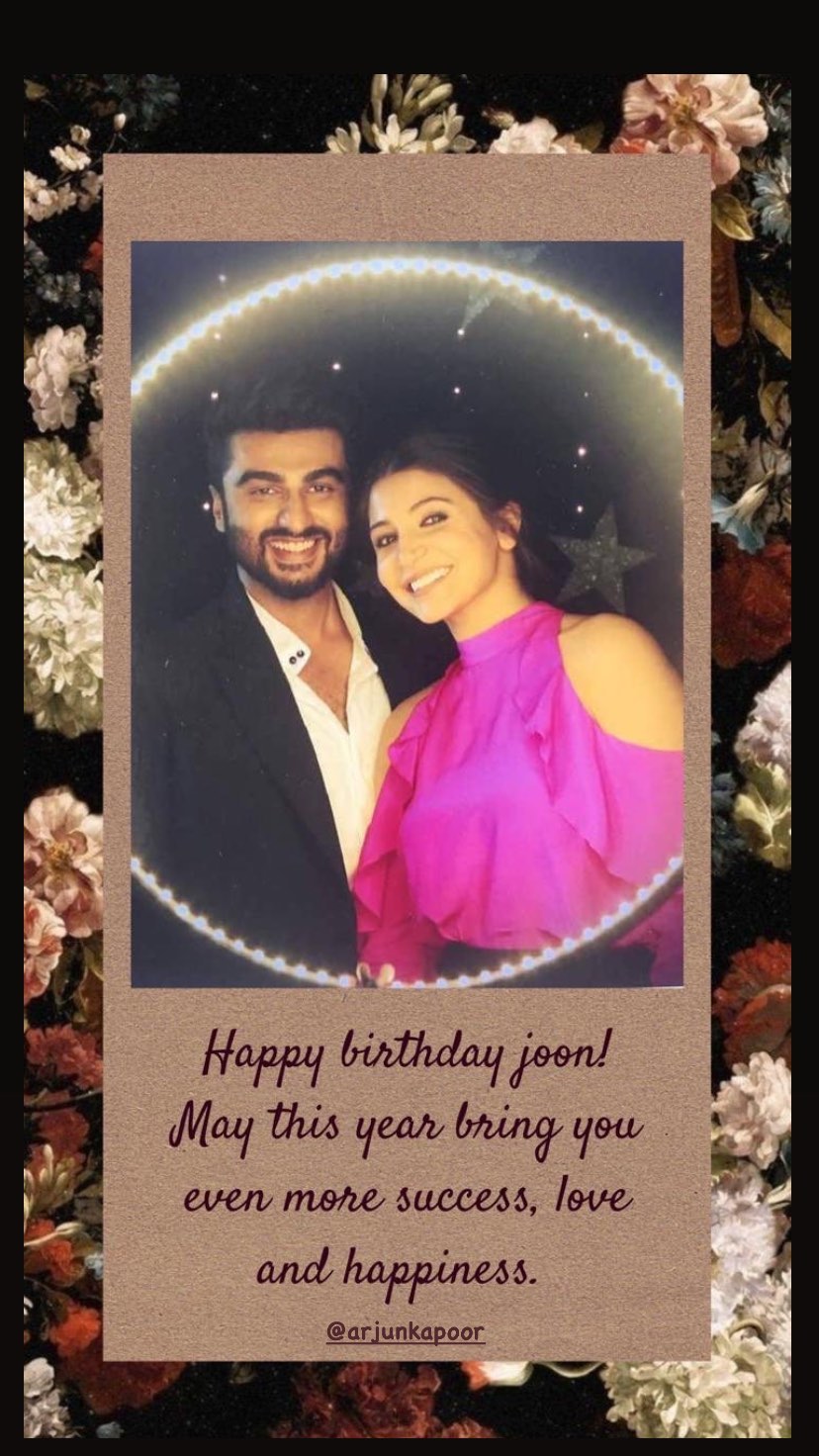 anushka sharma birthday wish for arjun 
