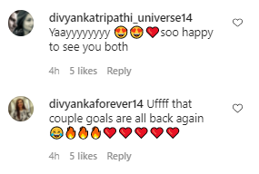 fans comments on Divyanka and Vivek's picture