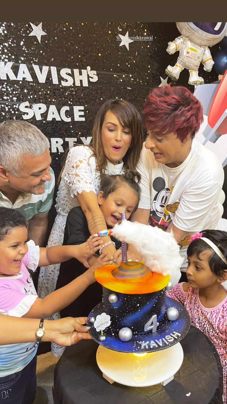 nisha rawal son's birthday party