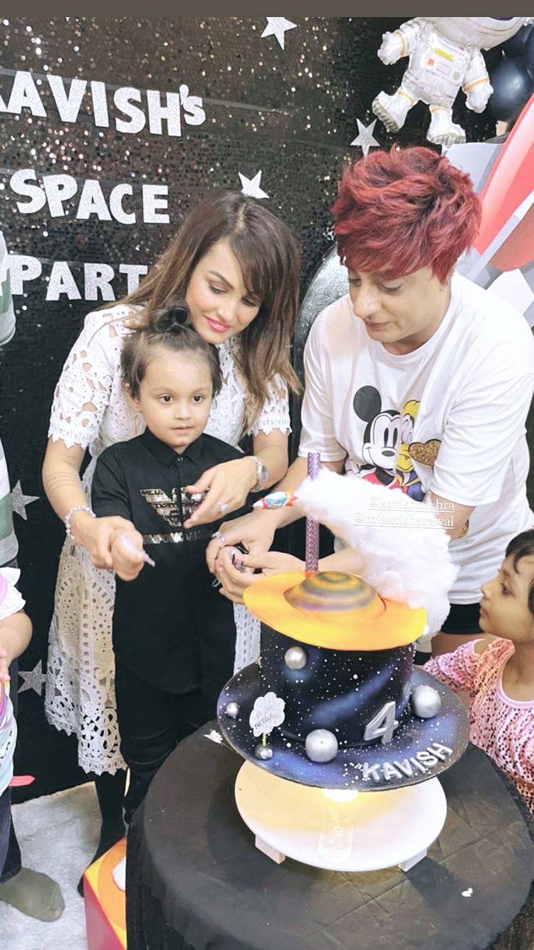nisha rawal son's birthday party 