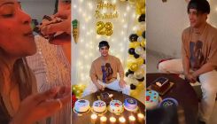 Asim Riaz rings in his 28th birthday with lady love Himanshi Khurana; view pics and videos