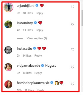 mandira bedi instagram post comments, mouni roy, arjun bijlani, 